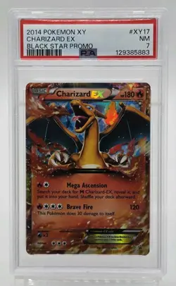2014 POKEMON XY BLACK STAR PROMO CHARIZARD EX #XY17 PSA 7 NM - Image 3