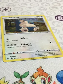 D434 POKEMON TCG REBEL CLASH SNORLAX #141 HOLO NM RARE - Image 2