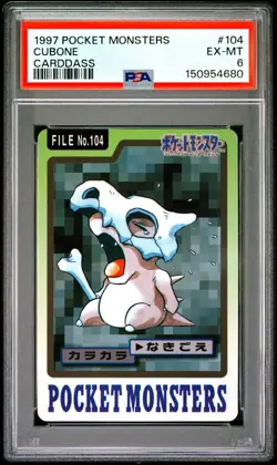 1997 POCKET MONSTERS CARDDASS #104 CUBONE PSA 6 - Image 1