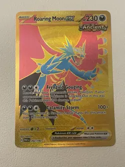 Pokemon TCG Paradox Rift Roaring Moon EX 262/182 Holo Hyper Rare - Image 1