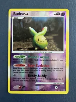 Pokemon TCG Budew 33/100 Stormfront Reverse Holo - Image 1