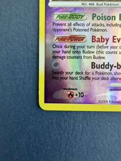 Pokemon TCG Budew 33/100 Stormfront Reverse Holo - Image 3