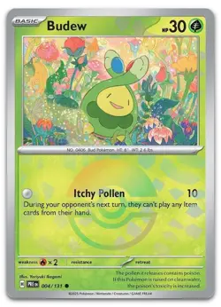 Budew (Poke Ball Pattern) #4/131 (Holo) NM SV: Prismatic Evolutions PRE Pokemon - Image 1