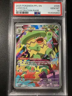 PSA 10 2025 POKEMON PFL EN-PHANTASMAL FLAMES | LUDICOLO 095 - Image 1