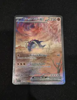2023 Pokemon SIR GREAT TUSK EX SPECIAL ILLUSTRATION RARE HOLO 246/198 RARE NM - Image 1