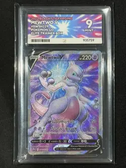 Mewtwo V SWSH229 Black Star Promo 2022 Pokemon GO ETB ACE 9 Mint - Image 1