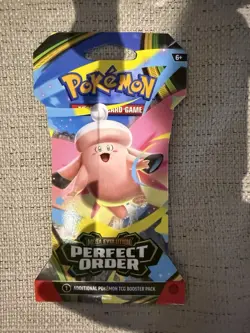 Pokemon TCG Perfect Order Booster Pack SLEEVED • CLEFABLE Artwork • Brand New - Image 1