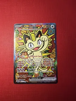 Pokemon TCG Meowth EX SIR Art Holo 121/088 POR - Image 1
