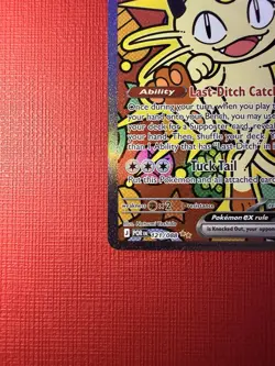 Pokemon TCG Meowth EX SIR Art Holo 121/088 POR - Image 2