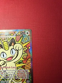 Pokemon TCG Meowth EX SIR Art Holo 121/088 POR - Image 4