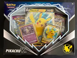 Pokemon TCG Pikachu V Box w/ 2 Fusion Strike & 2 Brilliant Stars Booster Packs 820650851179 - Image 1