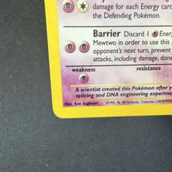 Pokemon TCG Mewtwo 10/130 Wizards of the Coast English 2000 Base Set 2 - Image 5