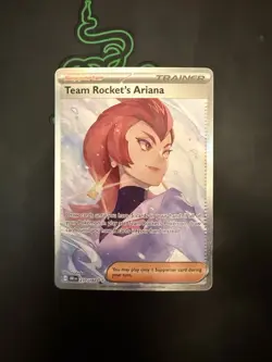 Pokemon Team Rocket's Ariana Trainer Holo 237/182 Sv10 Destined Rivals SIR - Image 1