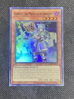 YuGiOh! Crowley, the Magistus of Grimoires GEIM-EN001 Super Rare 1st Edition NM - Image 1
