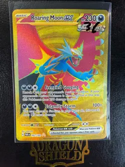 Roaring Moon ex 262/182 (Hyper Rare Gold Secret) Paradox Rift Near Mint Pokemon - Image 3