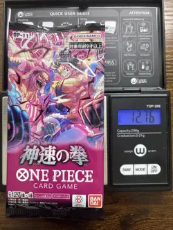 Heavy 12.76g One Piece Sealed A Fist Of Divine Speed OP-11 Japanese Booster Pack - Image 1