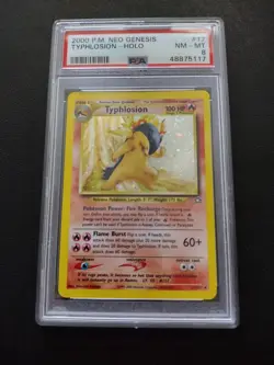 2000 Pokemon Neo Genesis #17 Typhlosion Holo PSA 8 NM-MINT - Image 1