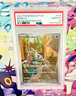 Pokemon Mimikyu Black Star Promo 075 PSA 10 Scarlet & Violet Paldean Fates ETB - Image 1