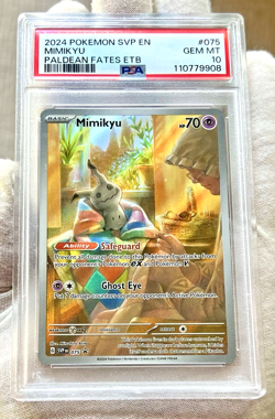 Pokemon Mimikyu Black Star Promo 075 PSA 10 Scarlet & Violet Paldean Fates ETB - Image 2