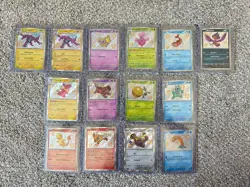 Lot Of 14 Baby Shiny Pokemon Charmander TCG Scarlet And Violet Paldean Fates - Image 1