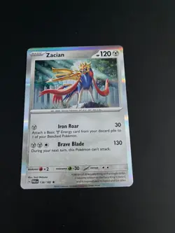 Pokemon TCG Zacian Scarlet Violet Paradox Rift 136/182 Holo Pokemon Trading TCG - Image 1