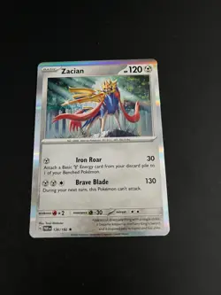 Pokemon TCG Zacian Scarlet Violet Paradox Rift 136/182 Holo Pokemon Trading TCG - Image 2