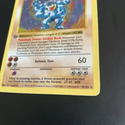 Machamp 8/102 Pokemon TCG Base Set Holo Shadowless 1st Edition - Image 3