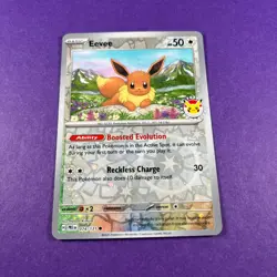 Eevee Pokemon Day 2025 Reverse Cosmos Holo Promo Pokemon TCG - Image 1