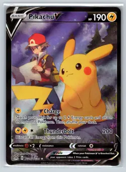 Pikachu V TG16/TG30 Pokemon SWSH Lost Origin Full Art (PACK FRESH) - Image 1