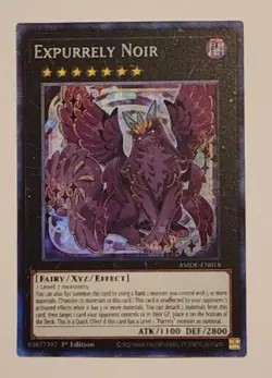 Yugioh Expurrely Noir AMDE-EN018 Collector’s Rare 1st Edition Near Mint - Image 1