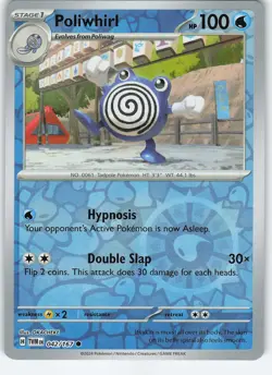 Poliwhirl 042/167 Common Reverse Holo SV06: Twilight Masquerade NM Pokemon - Image 1