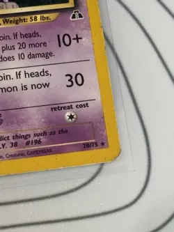 Vintage Espeon Neo Discovery 20/75 Regular Rare Pokemon TCG - Image 4