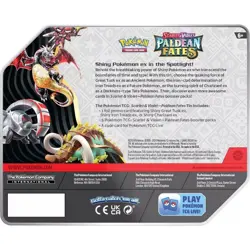 Pokemon TCG: Paldean Fates Tin - Shiny Charizard ex - New & Sealed | 5 Packs - Image 2