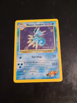 Misty's Seadra 9/132 - Gym Heroes PRERELEASE Stamp Holo Pokemon Vintage WOTC LP - Image 1