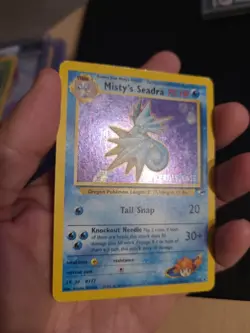 Misty's Seadra 9/132 - Gym Heroes PRERELEASE Stamp Holo Pokemon Vintage WOTC LP - Image 3