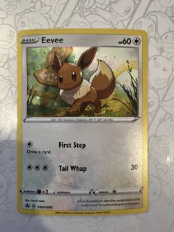 Eevee swsh095 Black Star Promo Pokemon , Sword & Shield Holo NM - Image 1