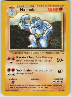 Pokemon TCG Machoke Uncommon Legendary Collection 051/110 - Image 1