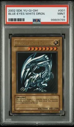 2002 YU-GI-OH! SDK-001 Blue-Eyes White Dragon PSA 9 - UK SELLER FAST DISPATCH - Image 1