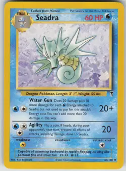 Pokemon TCG Seadra Uncommon Legendary Collection 063/110 - Image 1
