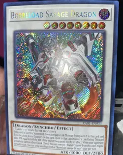Yugioh -Borreload Savage Dragon RA01-EN033 Prismatic Ultimate Rare Pur - Image 1