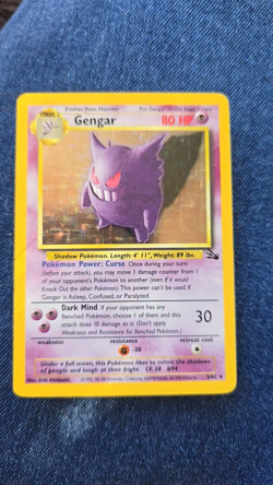 1999 POKEMON FOSSIL 5 GENGAR-HOLO PSA Est. 6 - Image 2