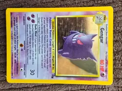 1999 POKEMON FOSSIL 5 GENGAR-HOLO PSA Est. 6 - Image 5