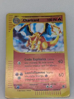 Charizard 039/165 Expedition Base Reverse Holo Rare Pokemon TCG Nintendo ITALIAN - Image 3
