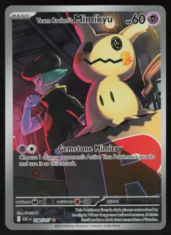 Team Rocket's Mimikyu 238/217 Illustration Rare Ascended Heroes Pokemon NM - Image 1
