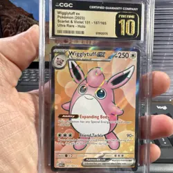 Wigglytuff ex SV: Scarlet & Violet 151 187/165 Holo CGC Pristine 10 2023 - Image 1