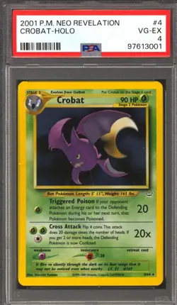 Pokemon Neo Revelation Crobat 4/64 PSA 4 - Image 1