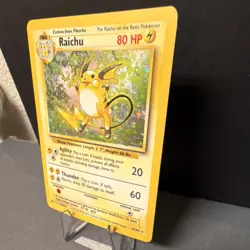 Pokemon Raichu 14/102 Base Set Holo Rare English 1999 80HP Wizards - Image 3