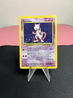 Mewtwo 010/102 Pokemon Base Set Unlimited 1999 - Rare Holographic - WoTC - Image 1