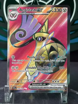 Pokemon Aegislash EX Paradox Rift #230/182 Ultra Rare Full Art Holo Near Mint - Image 1