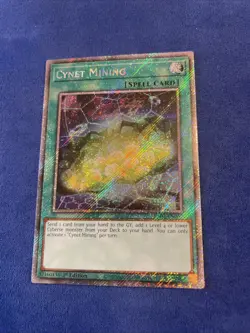 Yugioh Cynet Mining Platinum Secret Rare Quarter Century Bonanza RA03-EN067 NM - Image 1